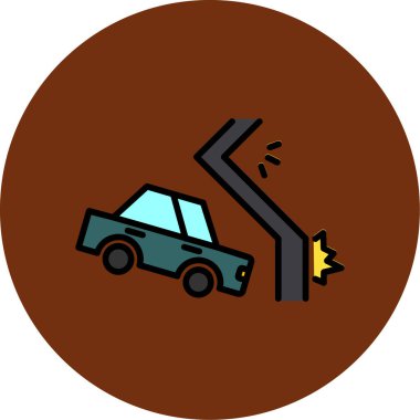 kaza simgesi vektör illüstrasyonu
