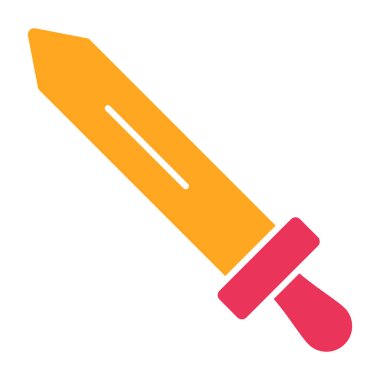 Saydam bir arkaplanda bıçak vektör çizimi. Birinci kalite semboller. Konsept ve grafik tasarımı için vuruş simgesi.