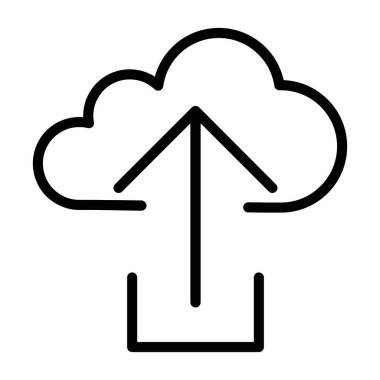 Bulut. Web simgesi basit illüstrasyon