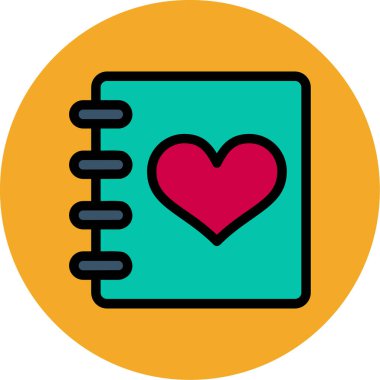 Kalp. Web simgesi basit illüstrasyon