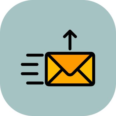 e-posta simgesi doldurulmuş - ana hatlar biçimi