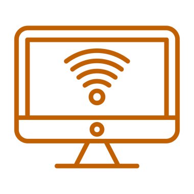 Beyaz arkaplanda izole edilmiş vektör wifi düz simgesi