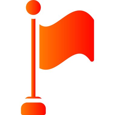 Bayrak. Web simgesi basit illüstrasyon