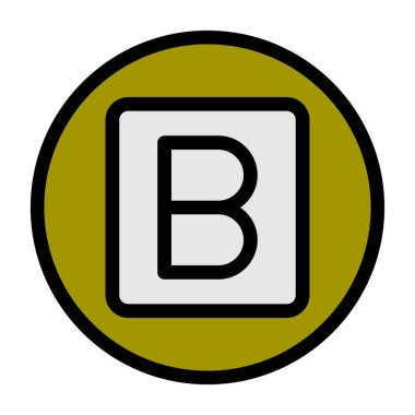 b harfinin vektör illüstrasyonu