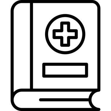 tıbbi kitap simgesi vektör illüstrasyonu