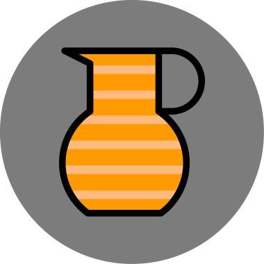 doldurulmuş cam içecek ikonu - taslak biçimi