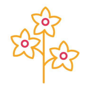 Çiçek simgesi, vektör çizimi