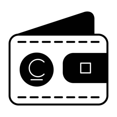 Kırgızistan Som Not Web simgesi, vektör illüstrasyonu