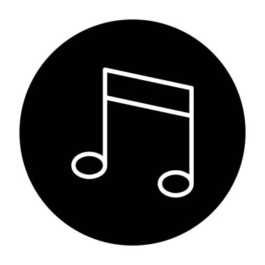 Müzik simgesi vektör illüstrasyonu