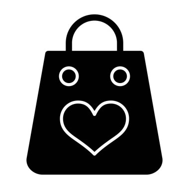 Torba çantası ikonu, vektör illüstrasyonu. alışveriş çantası