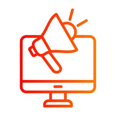 Megafon ikonu vektör illüstrasyonu