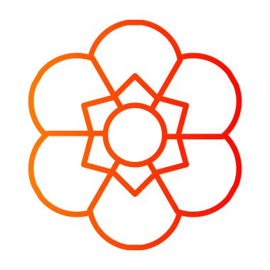 çiçek simgesi vektör illüstrasyonu