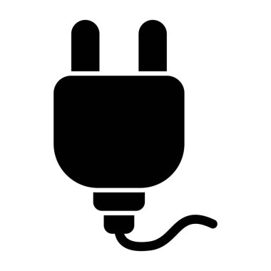 electric plug vector line icon design
