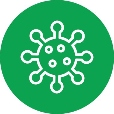 Coronavirus virüsü simgesi düz biçimde