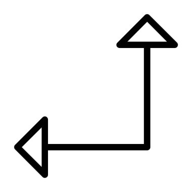 Ok vektör satırı simgesi