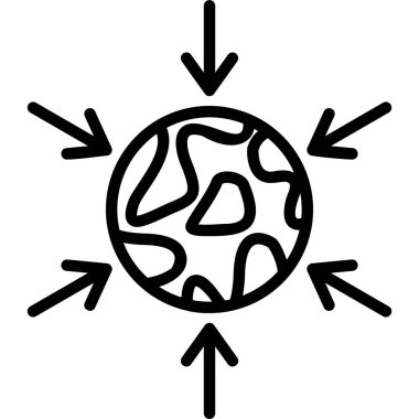 Toprak. Web simgesi basit illüstrasyon