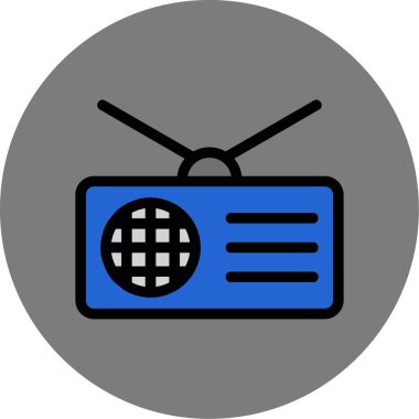 Vektör TV simgesi illüstrasyonu