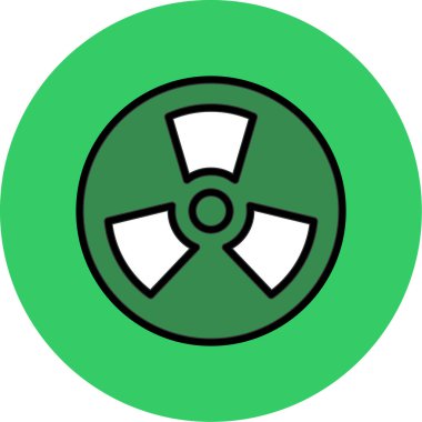 Radyasyon vektör simgesi modern basit vektör çizimi