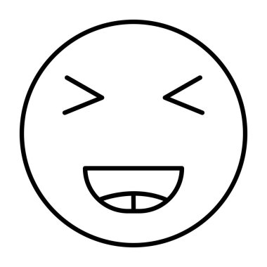 çizgi kawaii mutlu ifade yüz ile kol vektör illüstrasyon