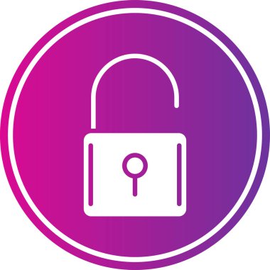 Kilit simgesinin vektör illüstrasyonu