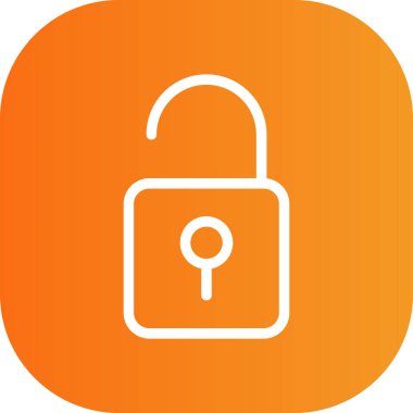 Soyut arkaplanda kilit simgesi izole edildi