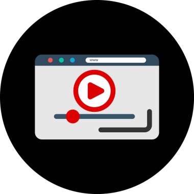 Moda biçimi izole edilmiş arkaplanda video çalma simgesi