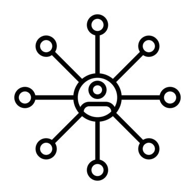 Seo ve teknoloji simgesinin vektör illüstrasyonu