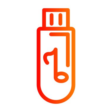 usb simgesi. Web için usb vektör simgelerinin özet çizimi