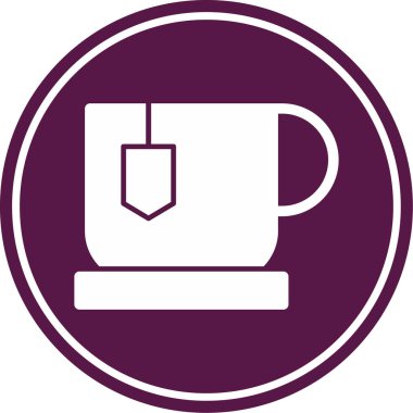 Kahve fincanı. Web simgesi basit illüstrasyon