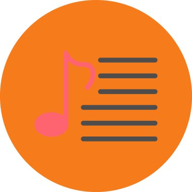 Vektör müzik simgesi illüstrasyonu