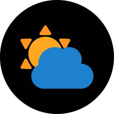 Bulut simgesinin vektör illüstrasyonu