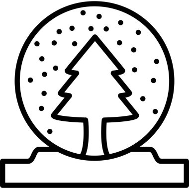 Noel topu simgesi, vektör illüstrasyonu beyaz arkaplanda izole edildi