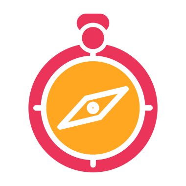 Pusula. Web simgesi basit illüstrasyon