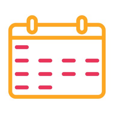 Takvim simgesi vektör illüstrasyonu