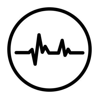 Kolayca değiştirebilen veya düzenleyebilen kalp atışı çizgisi vektör simgesi