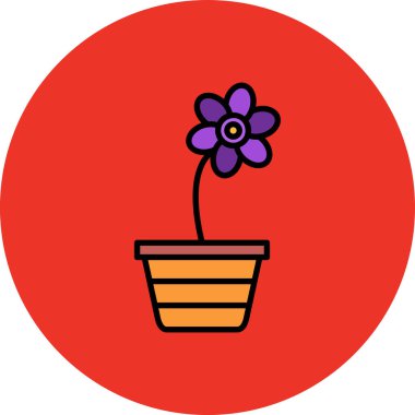 çiçek simgesi vektör illüstrasyonu