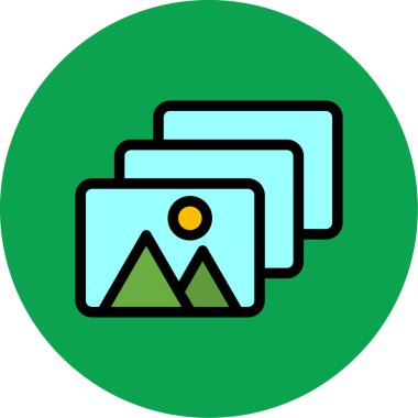 Bir resim simgesinin vektör illüstrasyonu