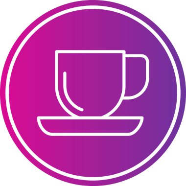 Kahve fincanı. Web simgesi basit illüstrasyon