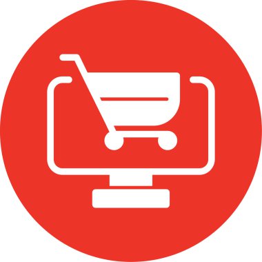 Alışveriş Arabası Simgesi Moda Tarzı İzole Arkaplanda