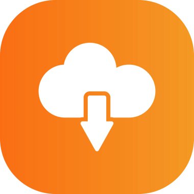 bulut indirme vektörü simgesi