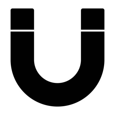 Mıknatıs düz simgesi, vektör, illüstrasyon