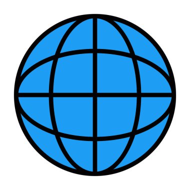 dünya simgesi, vektör illüstrasyonu