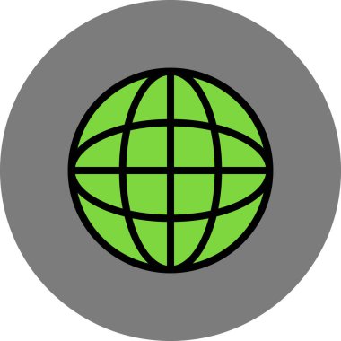 Küresel simge vektör illüstrasyonu