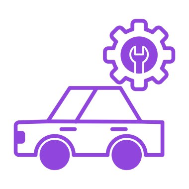 otomotiv servis vektör illüstrasyon tasarımı