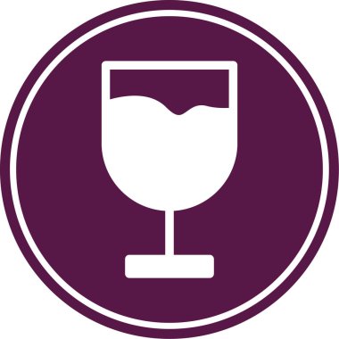 şarap kadehi yuvarlanmış vektör simgesi