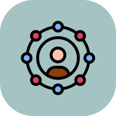 Moda biçimi izole edilmiş arkaplanda atom simgesi