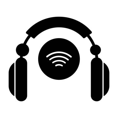 kulaklık simgesi vektör illüstrasyonu