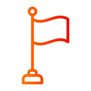 Beyaz arkaplanda bayrak vektör illüstrasyonu.