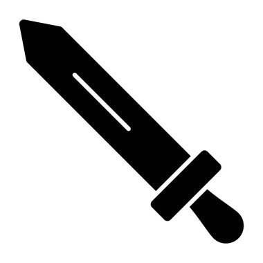 Beyaz arkaplanda bıçak simgesi