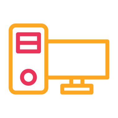 Bilgisayar. Web simgesi basit illüstrasyon